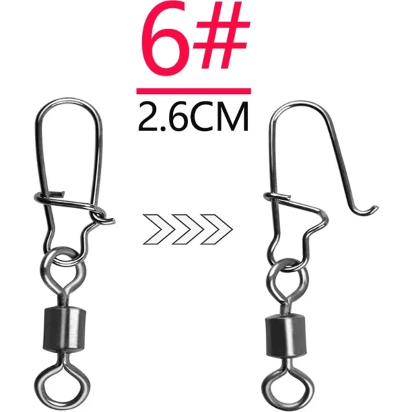 High Strength Ball Bearing Swivels Jig Saltwater Stainless Steel Ring